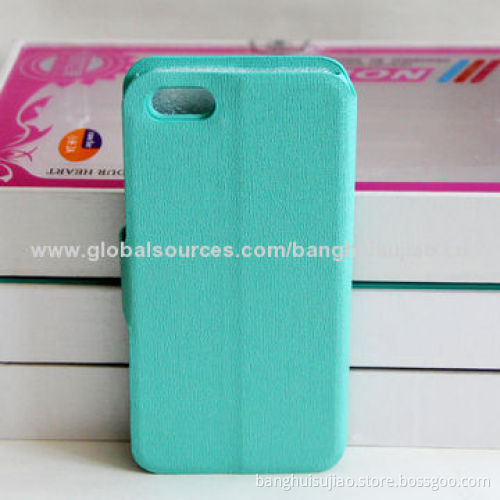 Folio Leather Case for Samsung Galaxy S4, Customized Designs Welcomed